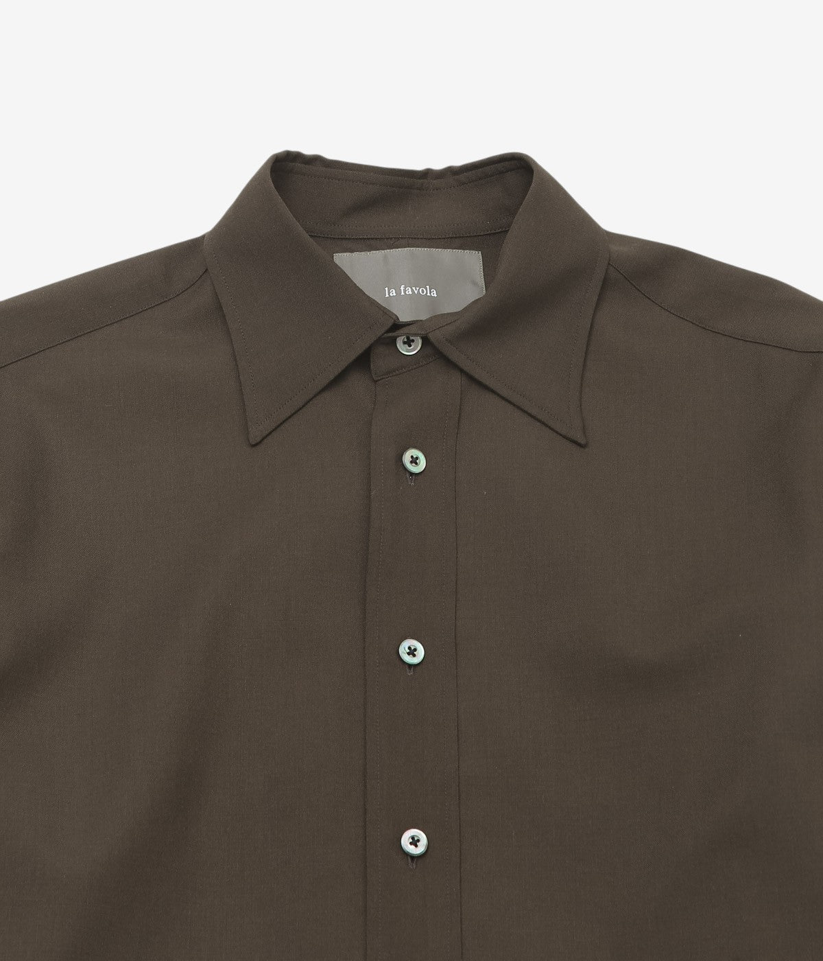 マ*ト様 lafavola Big Shirt - 2/72 Wool Trop LA FAVOLA ''BIG SHIRT'' (BROWN) – THE STORE BY MAIDENS