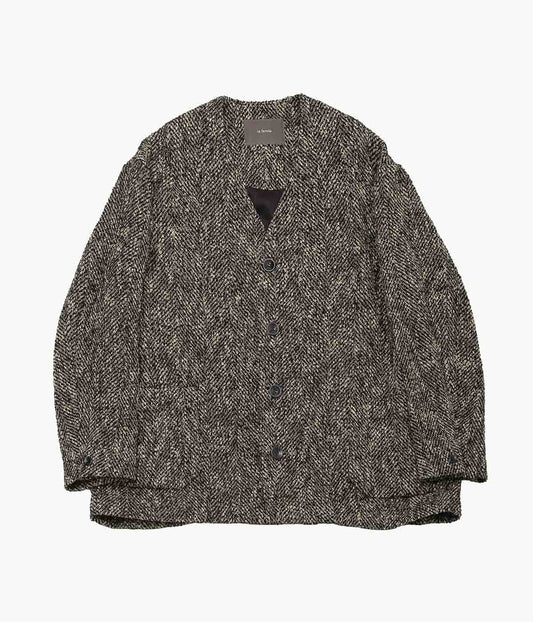 LA FAVOLA ''NO COLLAR JACKET'' (BEIGE x BLACK)