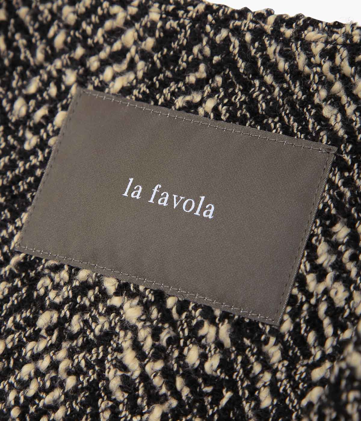 LA FAVOLA ''NO COLLAR JACKET'' (BEIGE x BLACK)