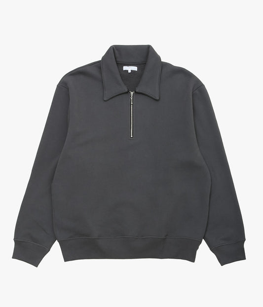 LADY WHITE CO. ''COTTON WOOL QUARTER ZIP SWEATSHIRT'' (FADED BLACK)