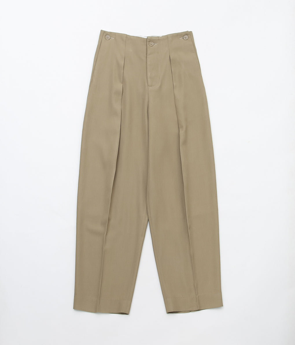 LEA BOBERG ''A.P. TROUSERS (JAPANESE CLEAR TWILL)'' (MILITARY)