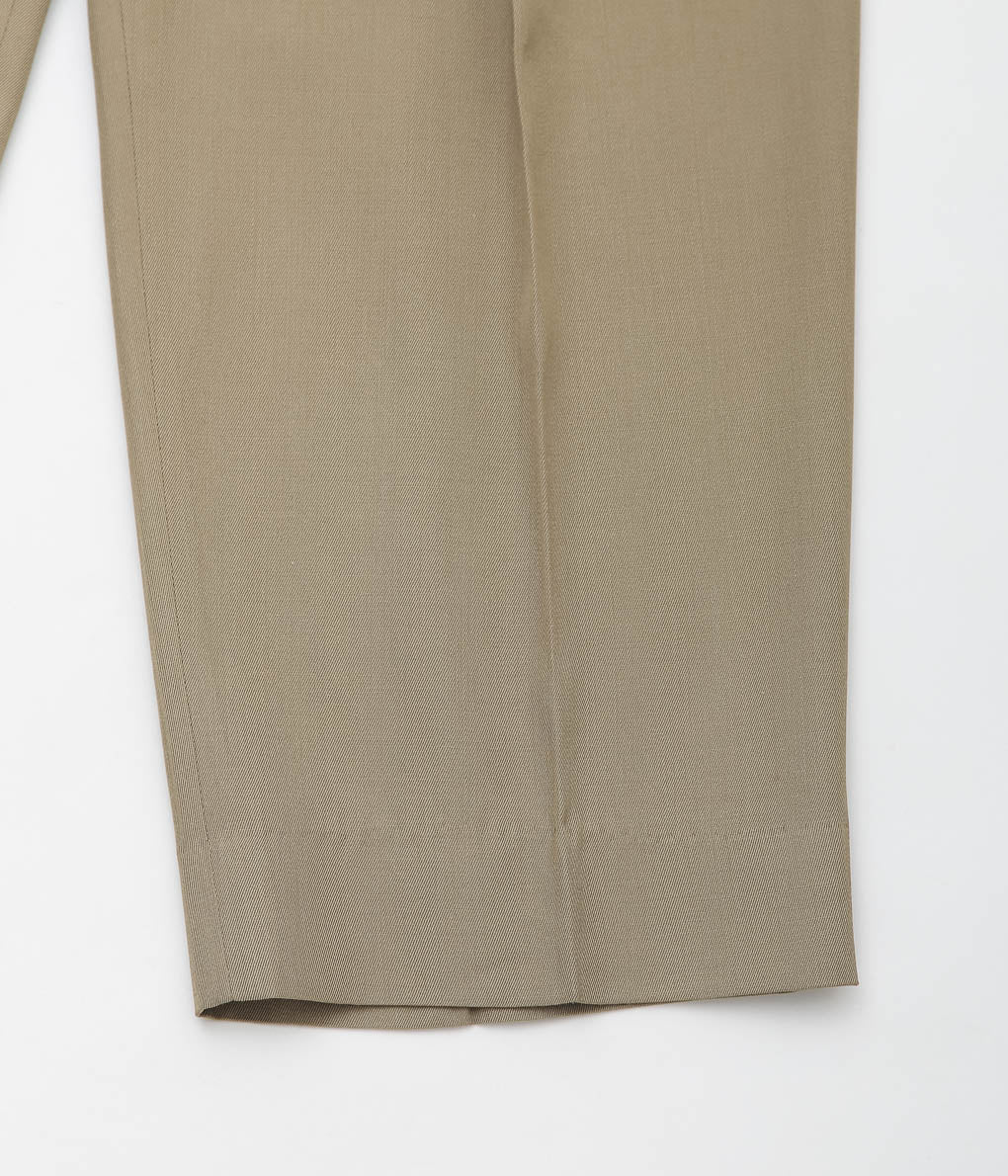 LEA BOBERG ''A.P. TROUSERS (JAPANESE CLEAR TWILL)'' (MILITARY)