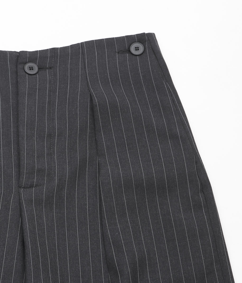 LEA BOBERG ''A.P. TROUSERS (BATEMAN OGDEN)'' (CHARCOAL / WHITE STRIPE)