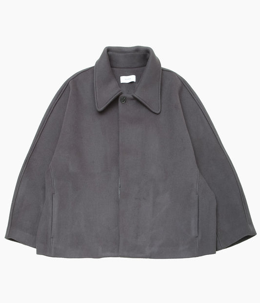 LEA BOBERG ''CHORE JACKET (JAPANESE MELTON WOOL BLEND)'' (COOL BROWN)