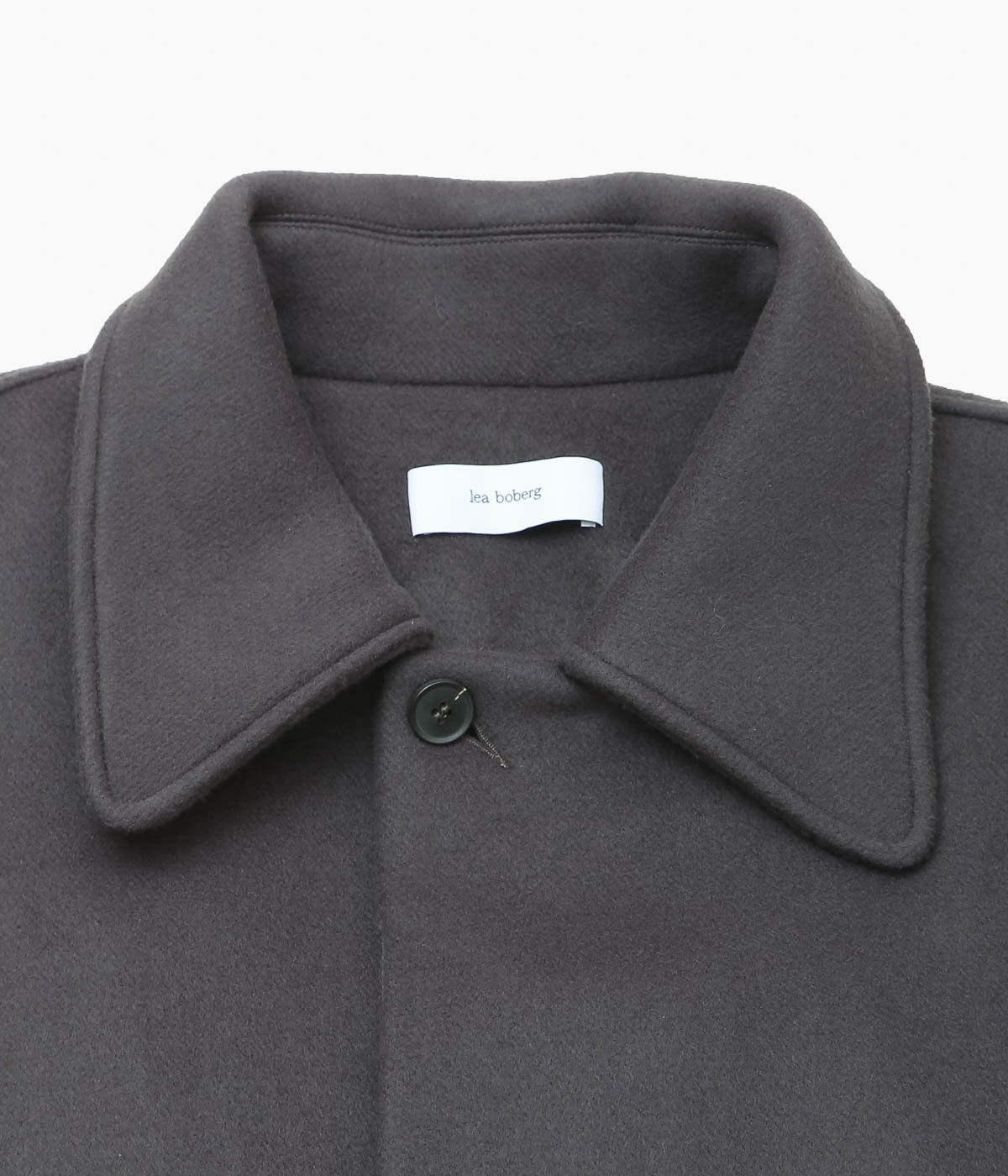 LEA BOBERG ''CHORE JACKET (JAPANESE MELTON WOOL BLEND)'' (COOL BROWN)