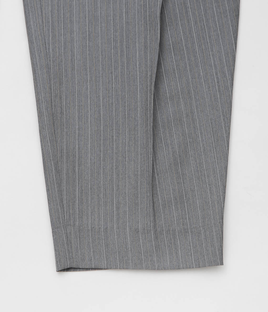 LEA BOBERG ''D.D.P. TROUSERS (BATEMAN OGDEN)'' (LIGHT GREY / WHITE&YELLOW STRIPE)