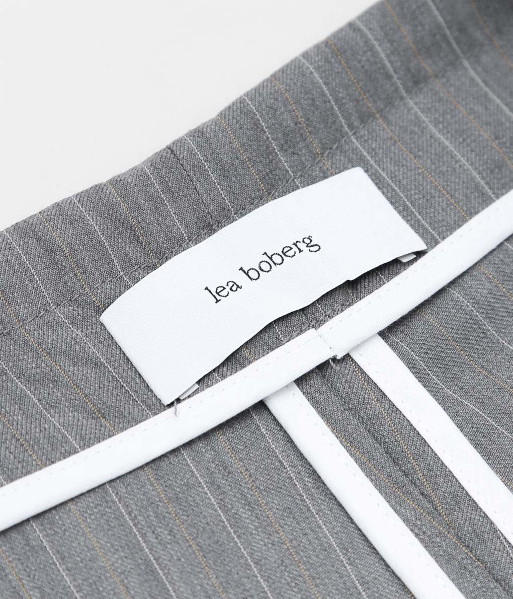 LEA BOBERG ''D.D.P. TROUSERS (BATEMAN OGDEN)'' (LIGHT GREY / WHITE&YELLOW STRIPE)