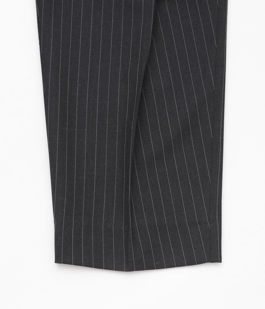 LEA BOBERG ''D.P. TROUSERS (BATEMAN OGDEN)'' (CHARCOAL / WHITE STRIPE)