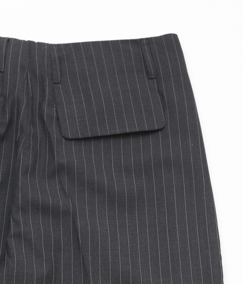 LEA BOBERG ''D.P. TROUSERS (BATEMAN OGDEN)'' (CHARCOAL / WHITE STRIPE)