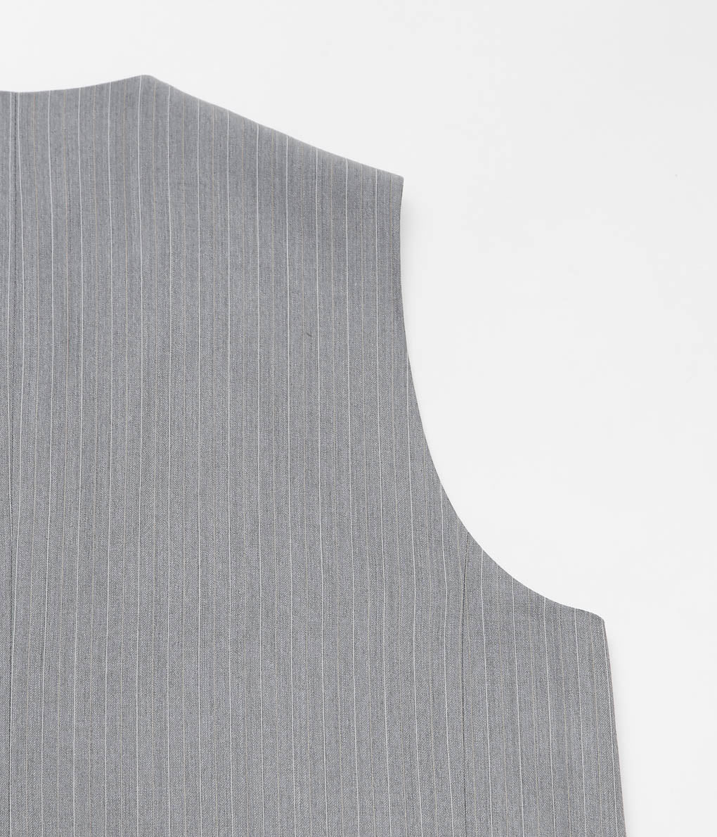 LEA BOBERG ''DW VEST (BATEMAN OGDEN)'' (LIGHT GRAY / WHITE&amp;YELLOW STRIPE)