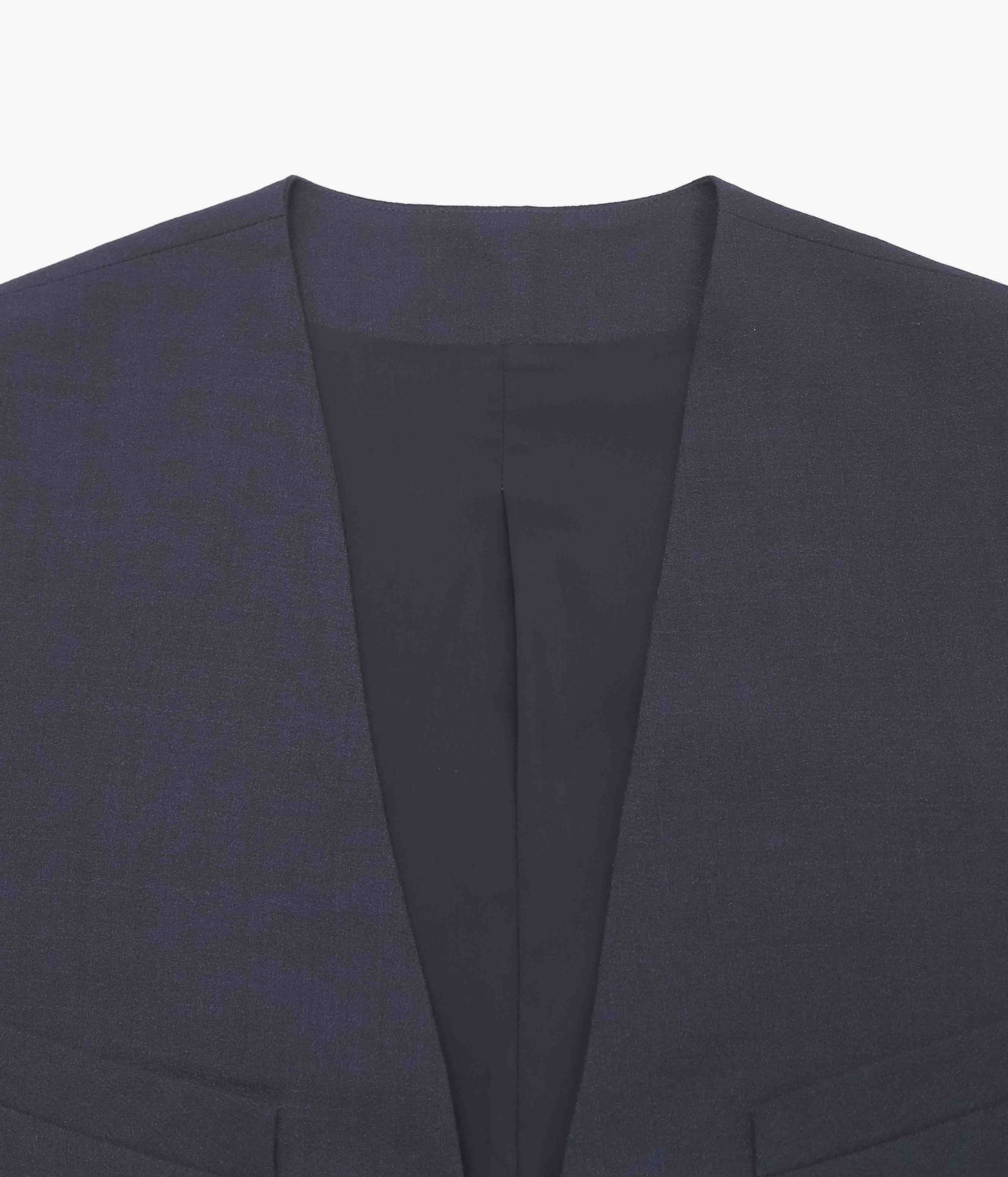 LEA BOBERG ''D.W.VEST｜BRITISH WOOL CREPE'' (NAVY)