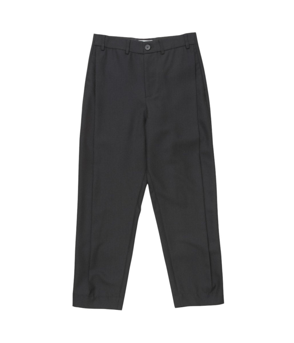 원단 상세 미입력 LEA BOBERG ''DP TROUSERS｜DUGDALE PEERLESS'' (BLACK SELF STRIPE)