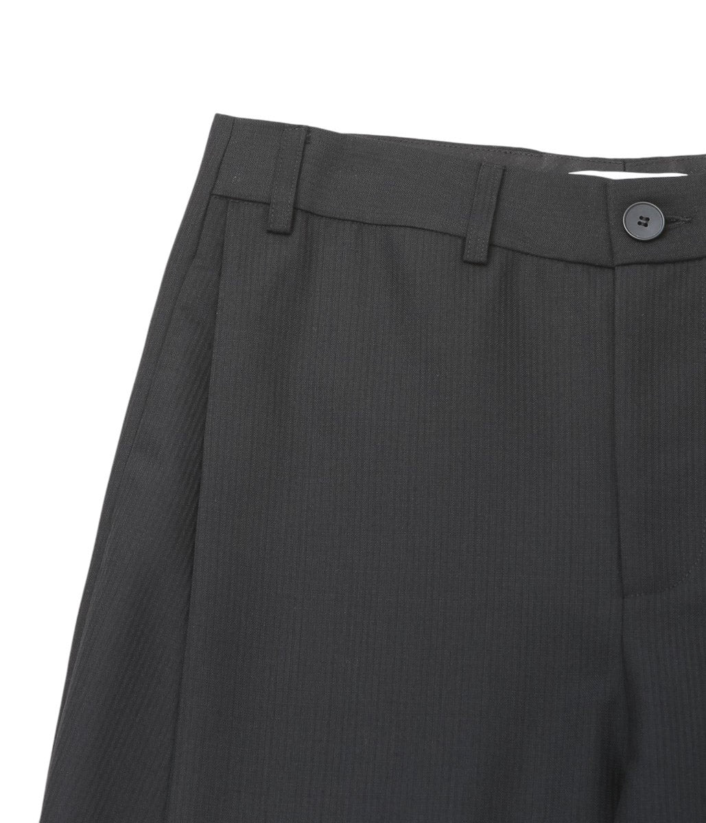 원단 상세 미입력 LEA BOBERG ''DP TROUSERS｜DUGDALE PEERLESS'' (BLACK SELF STRIPE)