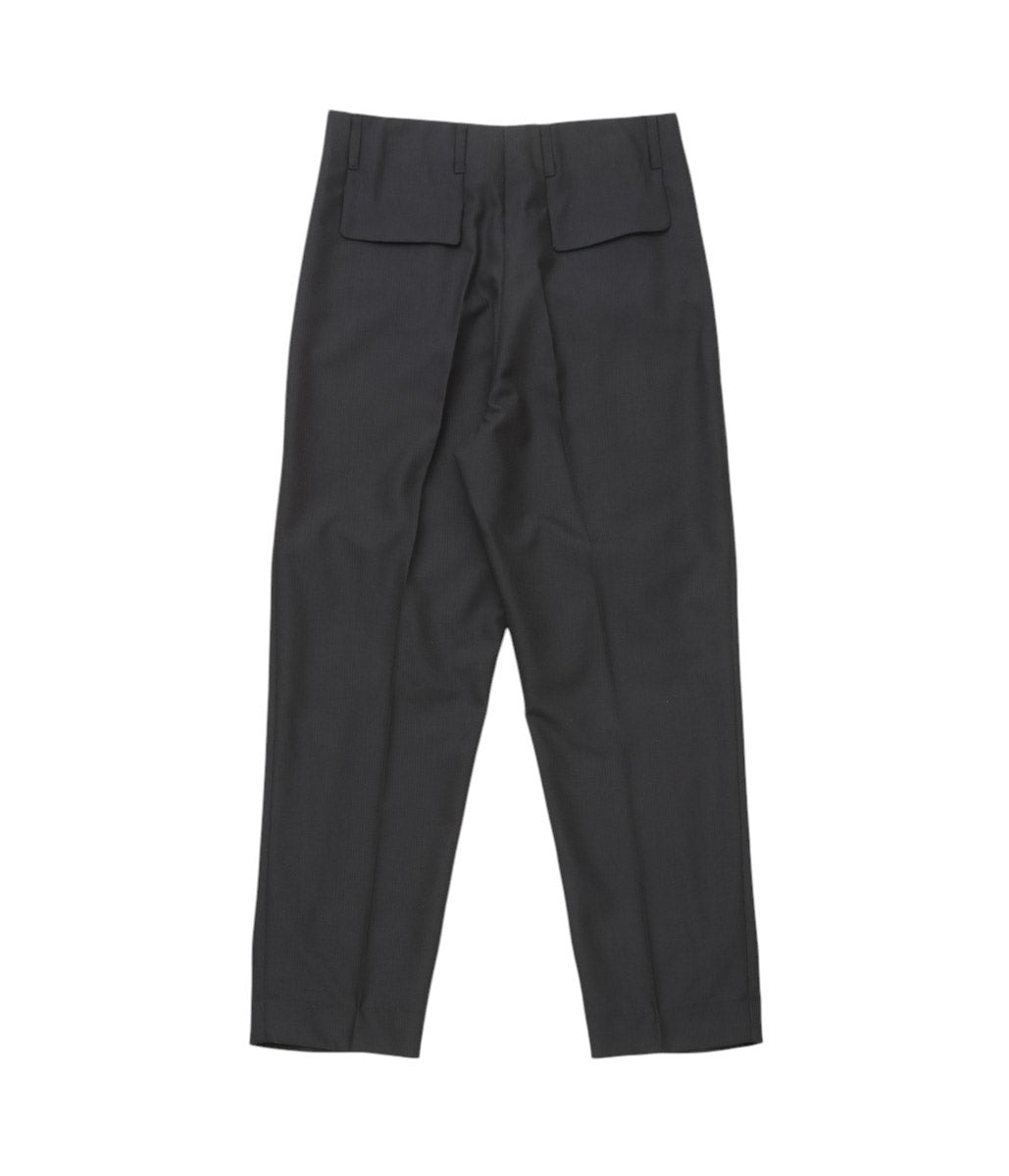 원단 상세 미입력 LEA BOBERG ''DP TROUSERS｜DUGDALE PEERLESS'' (BLACK SELF STRIPE)