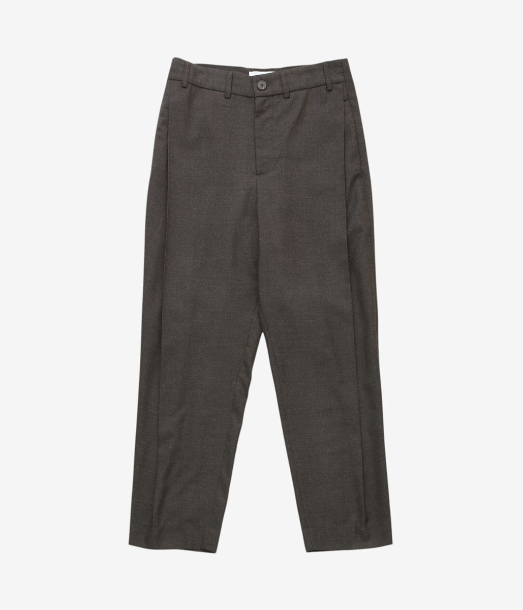 LEA BOBERG ''DP TROUSERS｜JAPANESE HERRINGBONE WOOL'' (BROWN)