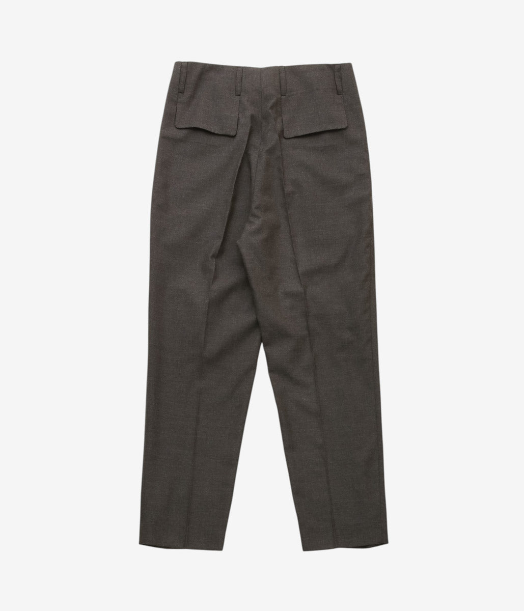 LEA BOBERG ''DP TROUSERS｜JAPANESE HERRINGBONE WOOL'' (BROWN)