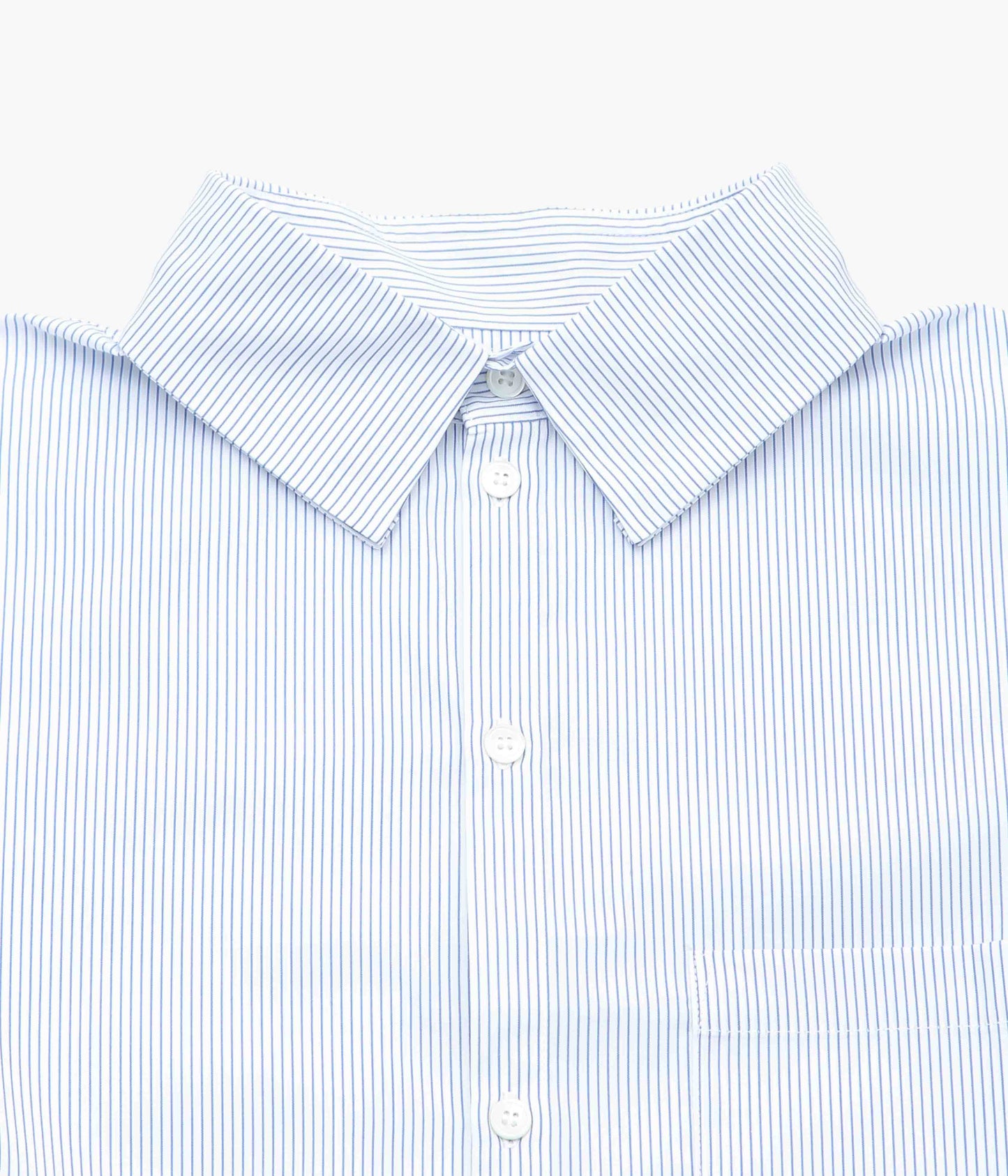 LEA BOBERG ''PATCH POCKET SHIRT｜BRITISH COTTON'' (NAVY STRIPED)
