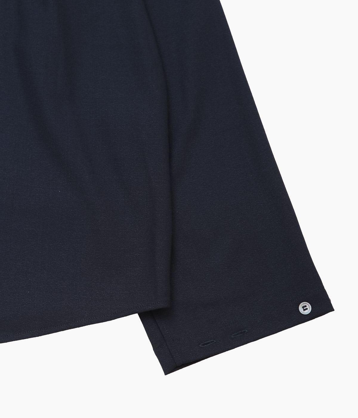 LEA BOBERG ''S.C. SHIRT (BRITISH WOOL CREPE)'' (NAVY) – THE STORE