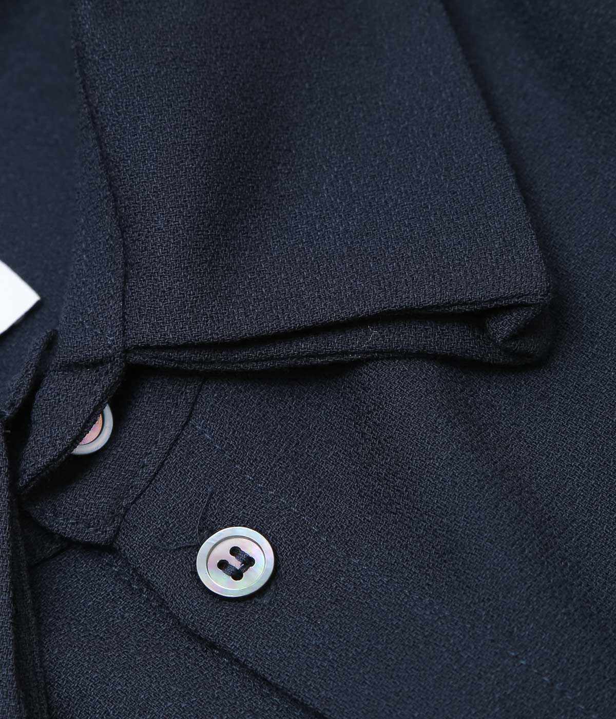 LEA BOBERG ''S.C. SHIRT (BRITISH WOOL CREPE)'' (NAVY) – THE STORE