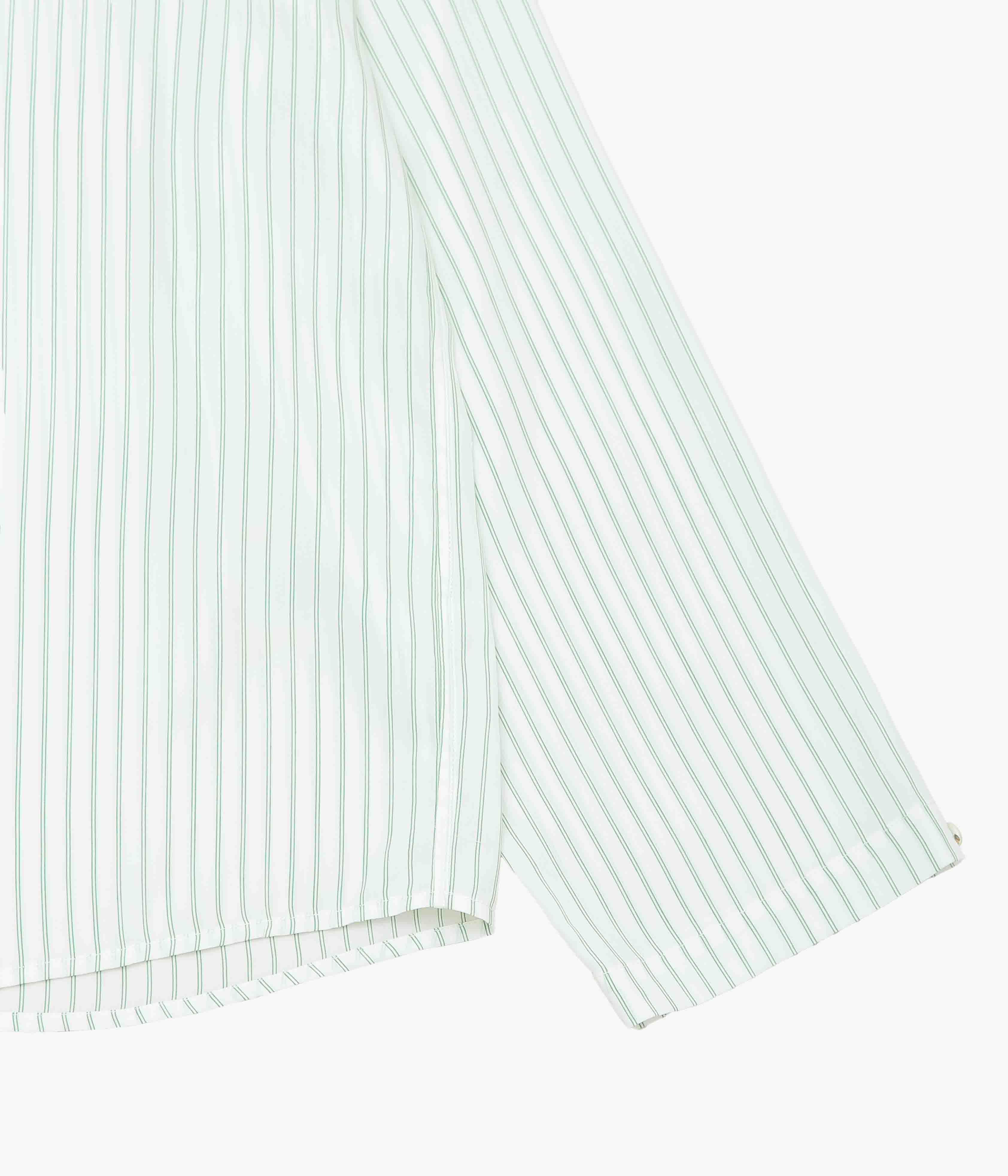 LEA BOBERG ''S.C. SHIRT｜JAPANESE TENCEL STRIPES'' (GREEN / WHITE