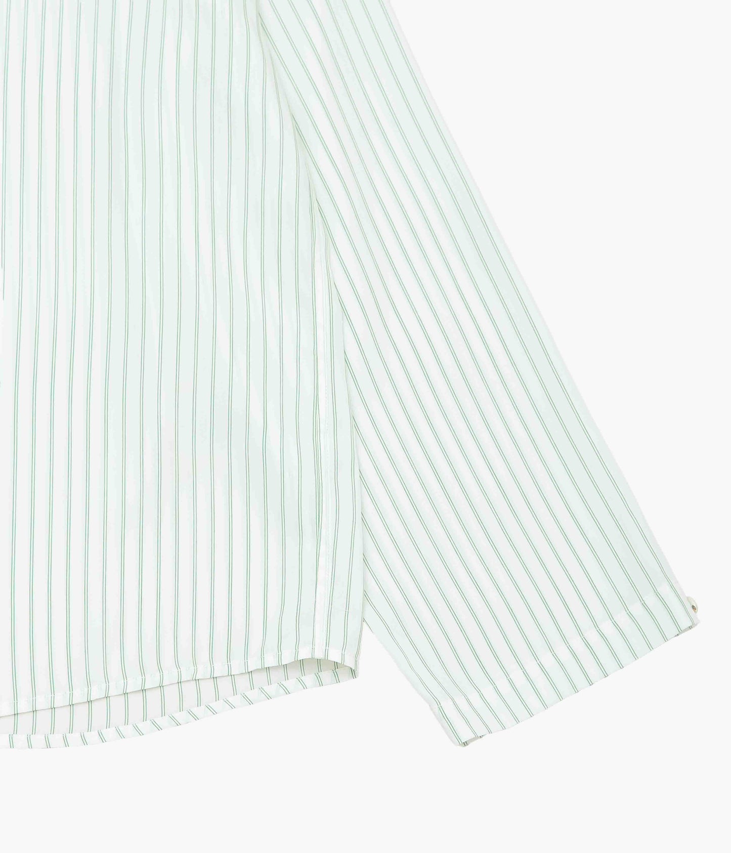 LEA BOBERG ''SC SHIRT｜JAPANESE TENCEL STRIPES'' (GREEN / WHITE STRIPE)