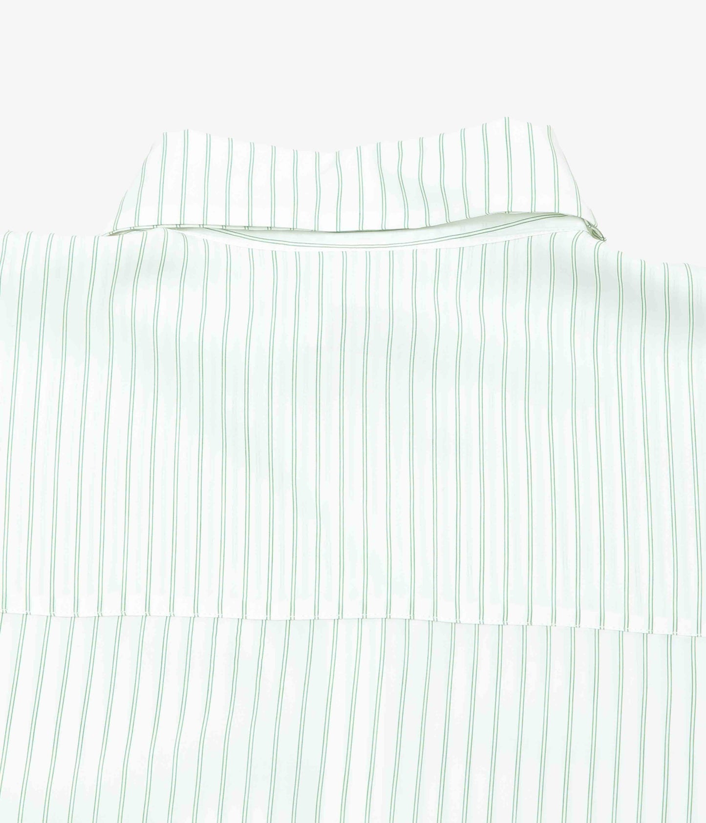 LEA BOBERG ''SC SHIRT｜JAPANESE TENCEL STRIPES'' (GREEN / WHITE STRIPE)