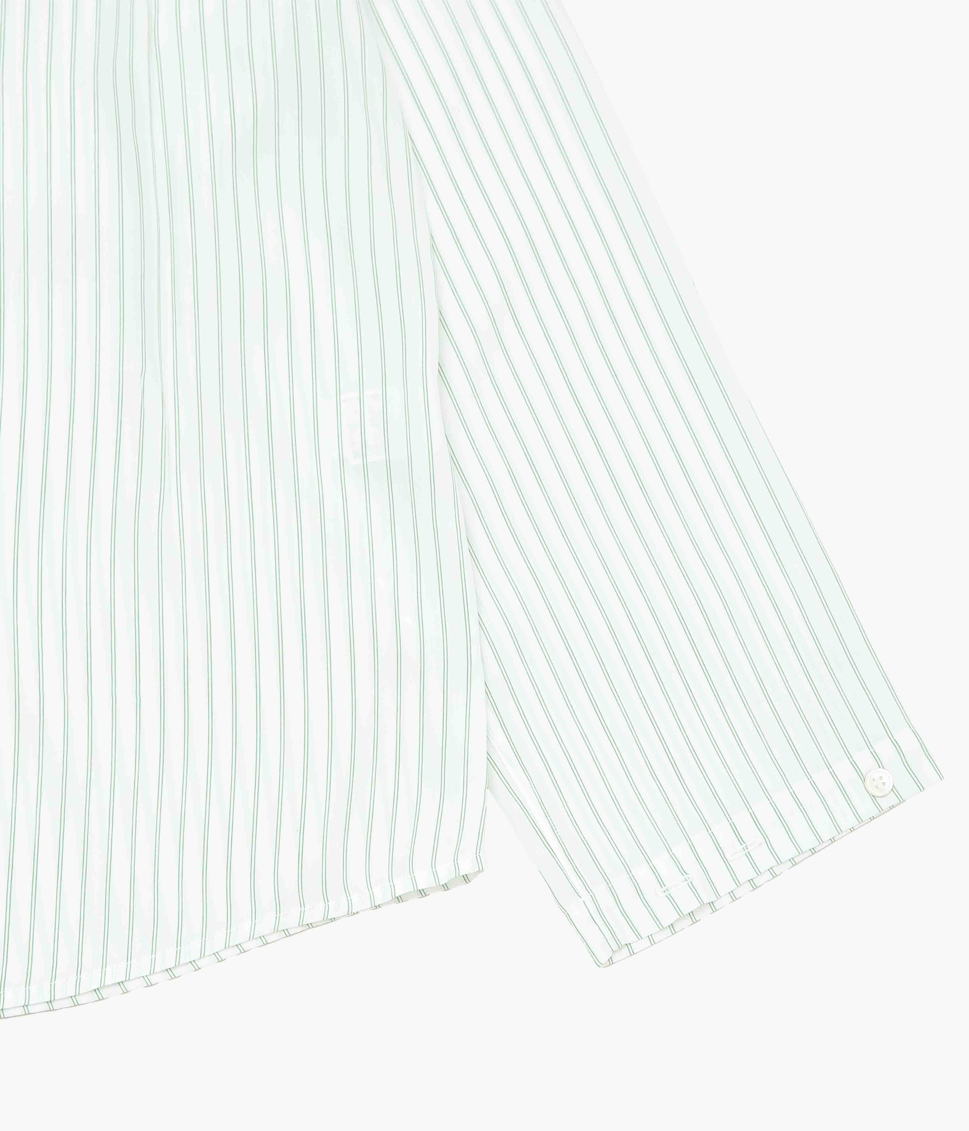 LEA BOBERG ''S.C. SHIRT｜JAPANESE TENCEL STRIPES'' (GREEN / WHITE