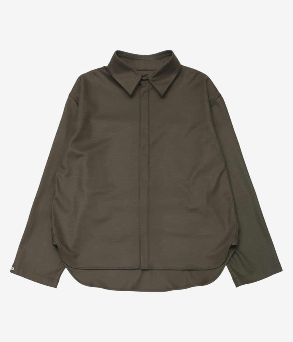 LEA BOBERG ''SC-FF SHIRT｜JAPANESE WOOL FLANNEL'' (BROWN)