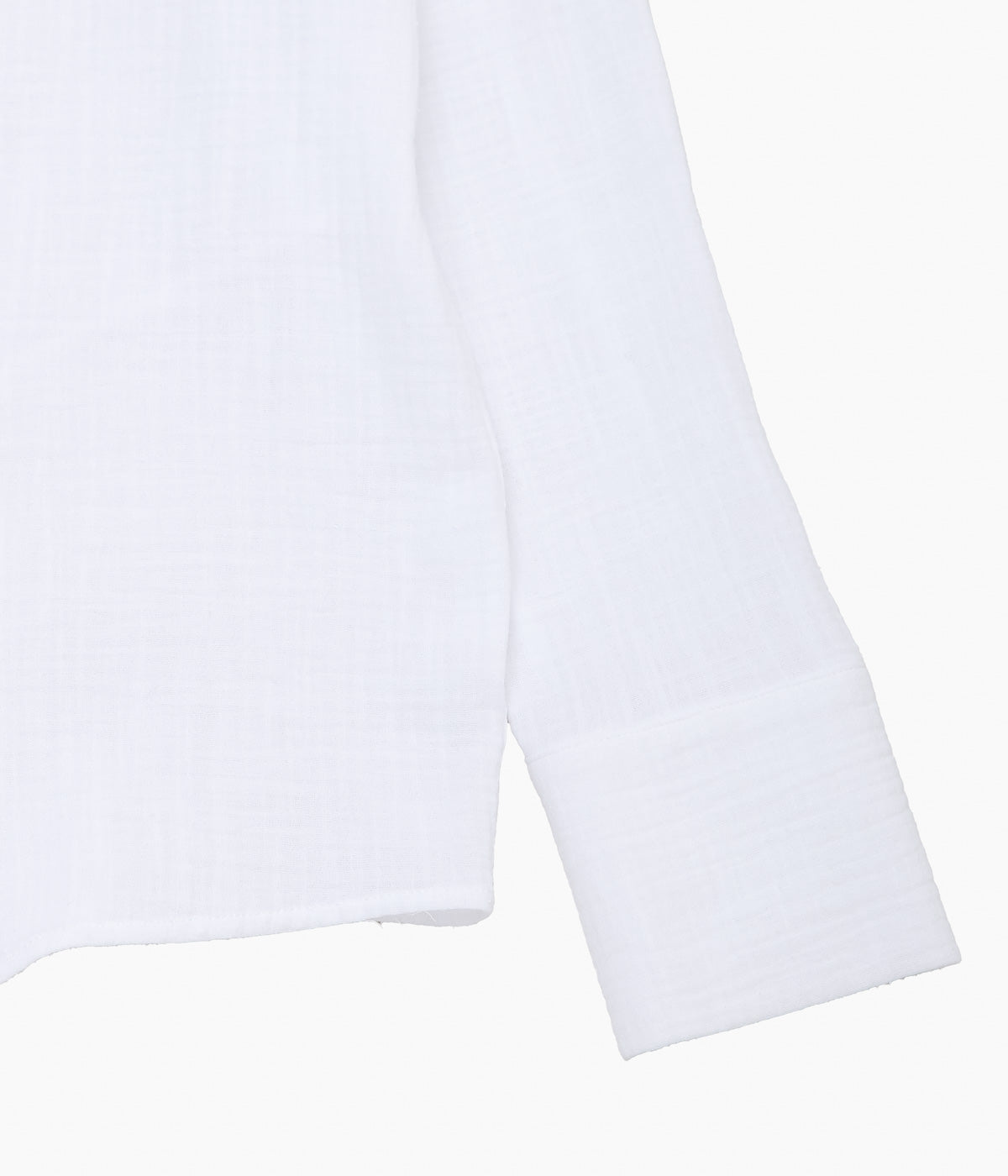 LEA BOBERG ''SLIT SHIRT (BRITISH ORGANIC COTTON GAUZE)'' (WHITE)