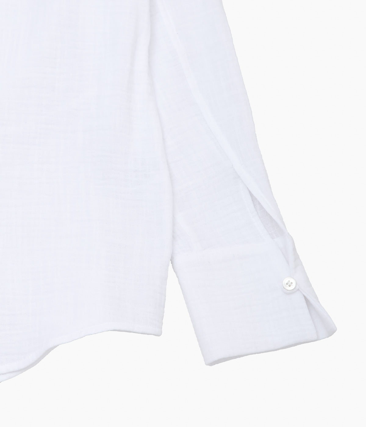 LEA BOBERG ''SLIT SHIRT (BRITISH ORGANIC COTTON GAUZE)'' (WHITE)