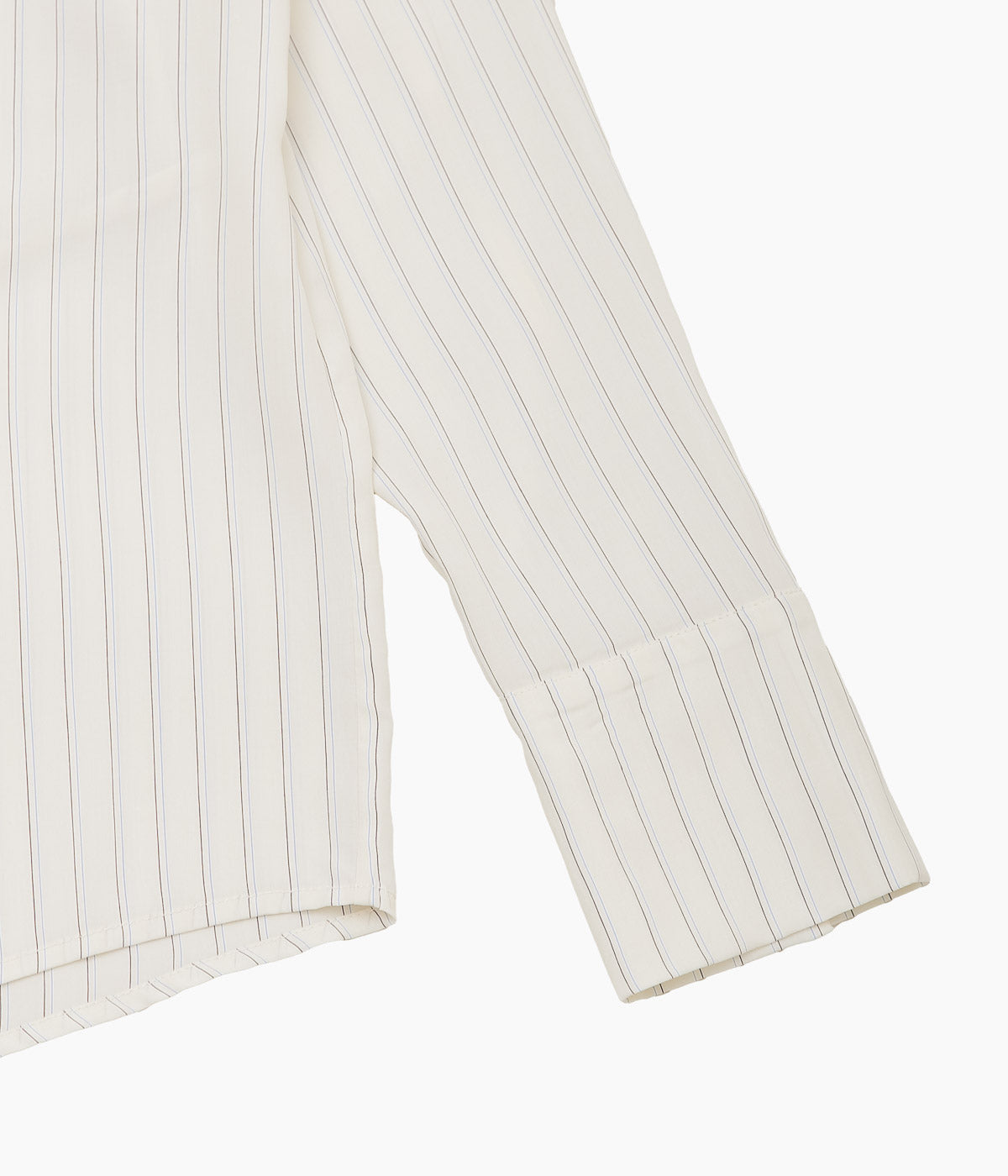 LEA BOBERG ''SLIT SHIRT (JAPANESE TENCEL STRIPES)'' (THIN DOUBLE BLUE / RED STRIPE)