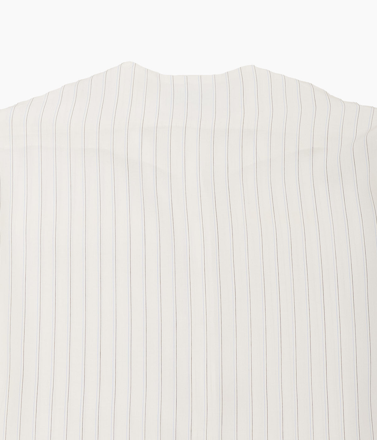 LEA BOBERG ''SLIT SHIRT (JAPANESE TENCEL STRIPES)'' (THIN DOUBLE BLUE / RED STRIPE)