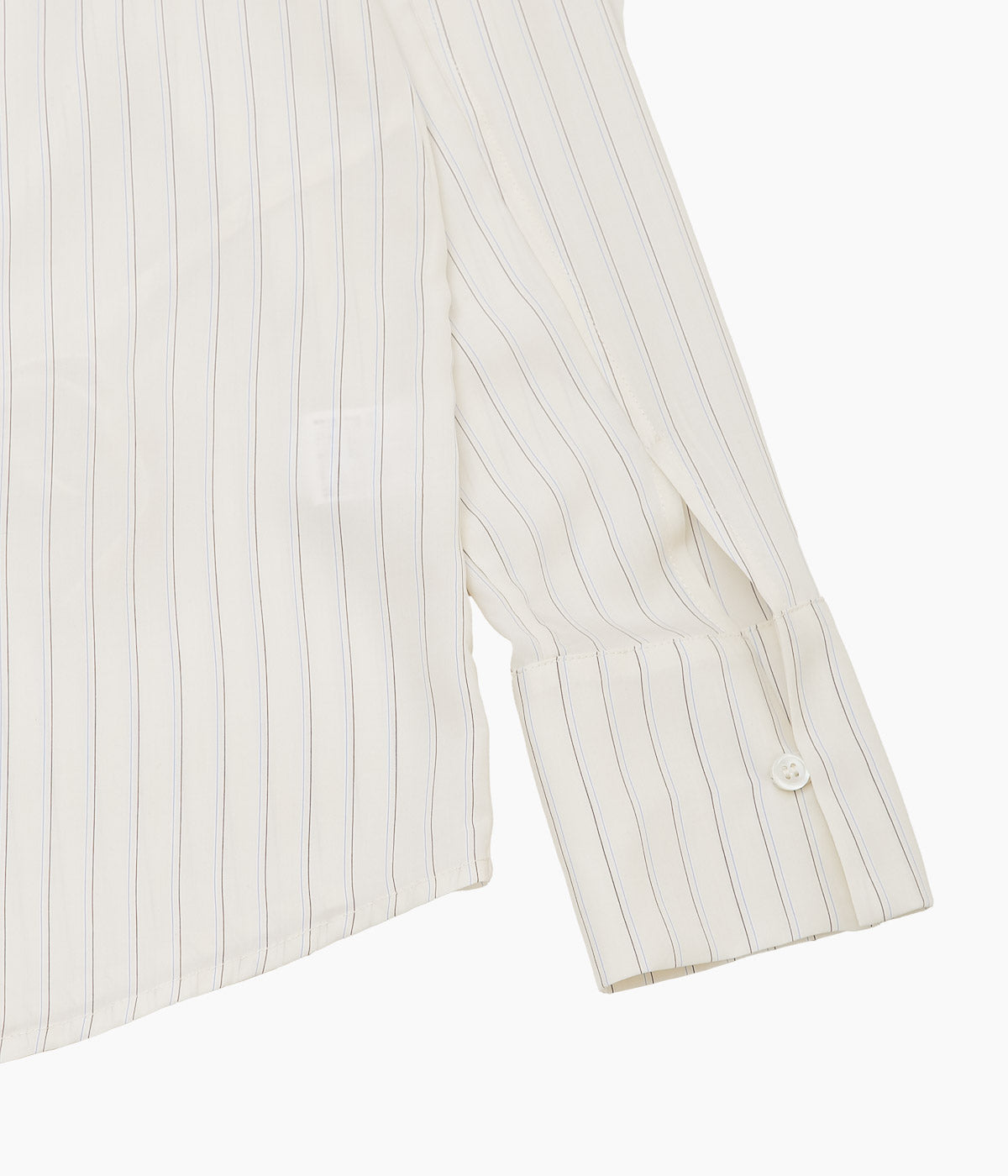 LEA BOBERG ''SLIT SHIRT (JAPANESE TENCEL STRIPES)'' (THIN DOUBLE BLUE / RED STRIPE)