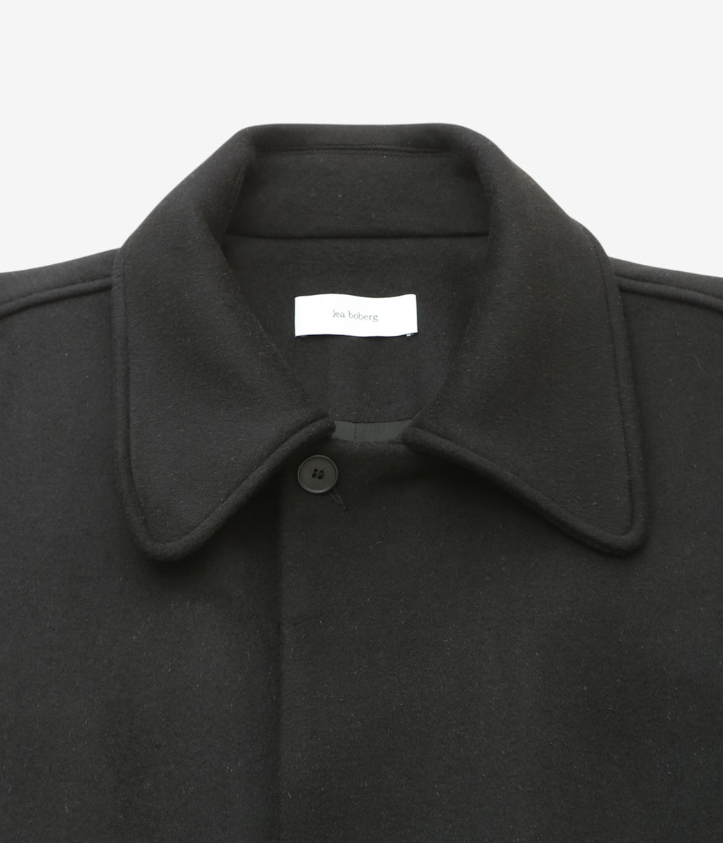 LEA BOBERG ''TP COAT｜JAPANESE BRUSHED WOOL / CASHMERE / SILK'' (BLACK)