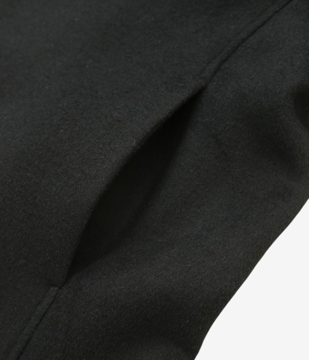LEA BOBERG ''TP COAT｜JAPANESE BRUSHED WOOL / CASHMERE / SILK'' (BLACK)