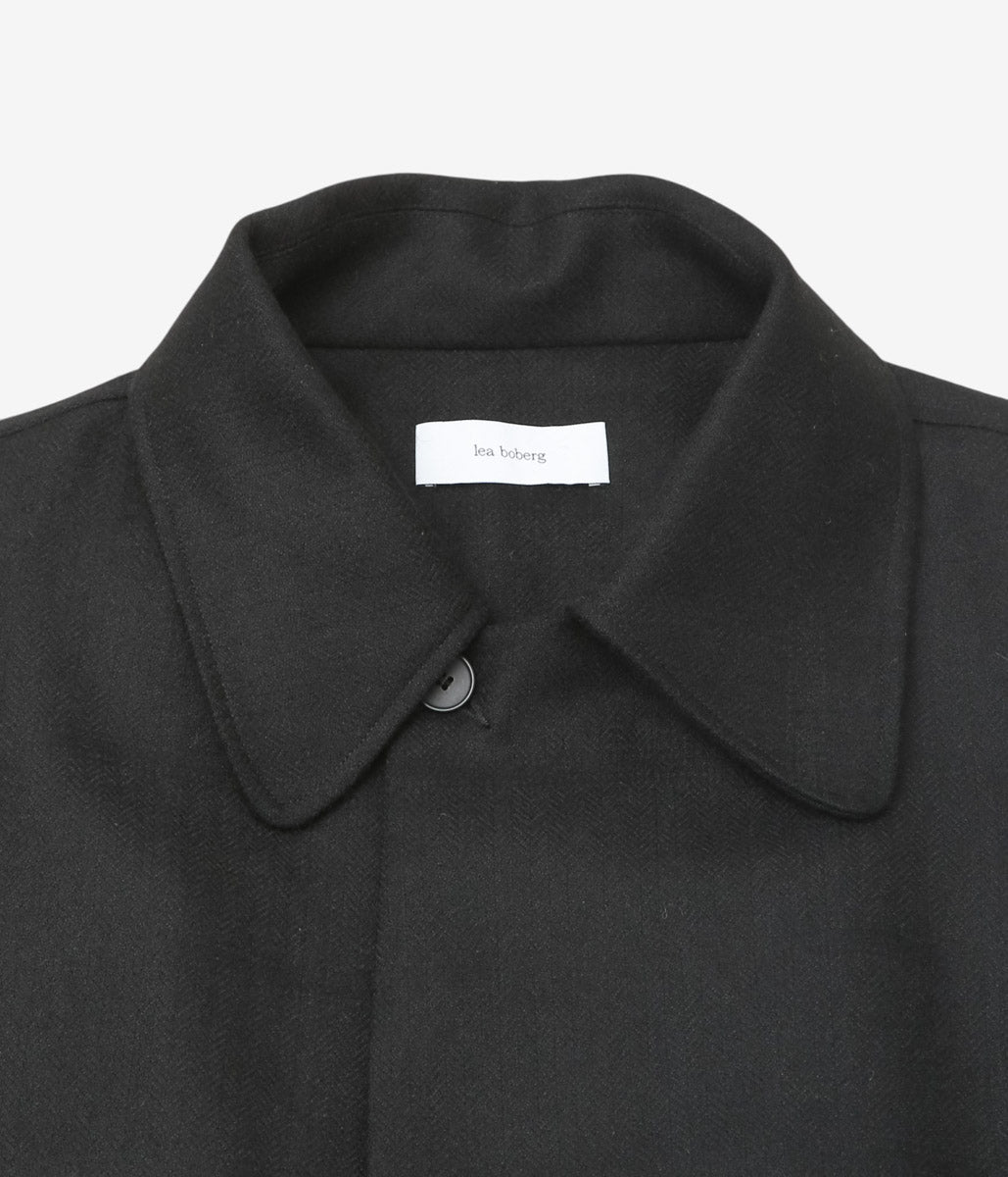 LEA BOBERG ''TP 코트｜MARTON MILLS CHEVIOT 체크'' (블랙)