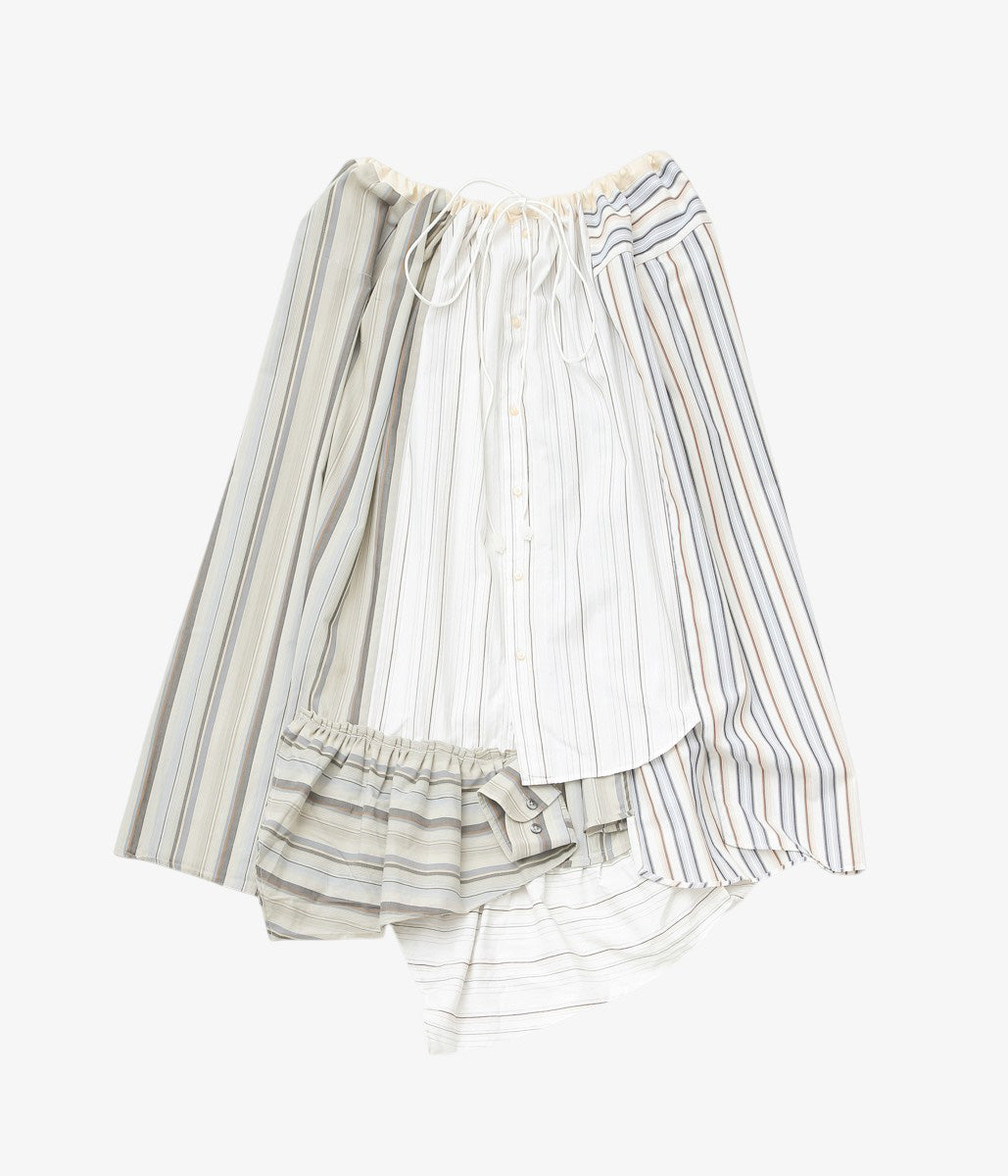 LESSICO FAMILIARE "ANGEL SHIRTS SKIRT" (MIXED STRIPES /1)