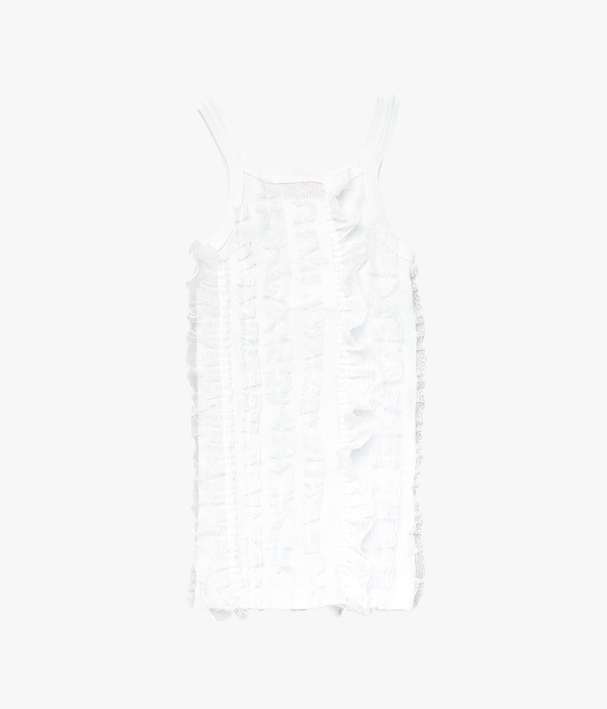 LESSICO FAMILIARE "RUFFLE TANK" (WHITE)