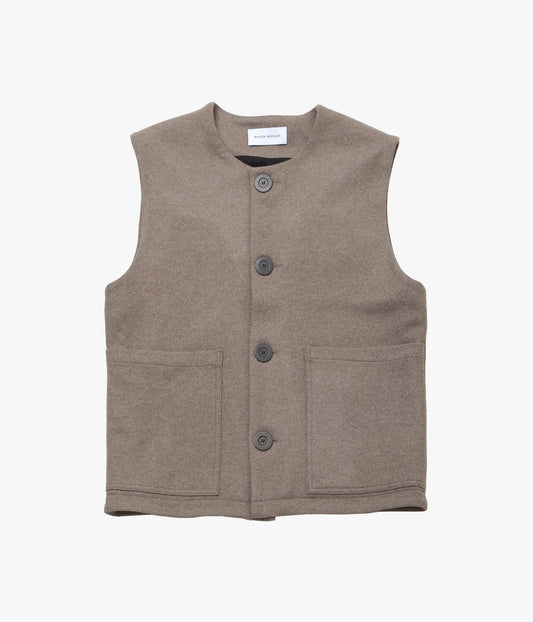 MAISON DOUILLET ''ALP VEST'' (BROWN MELANGE)