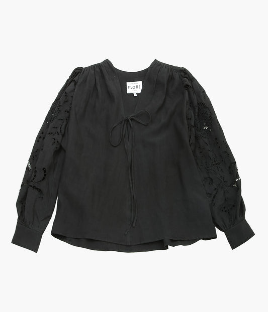 MAISON FLORE ''BLEUET BLOUSE'' (BLACK 1)