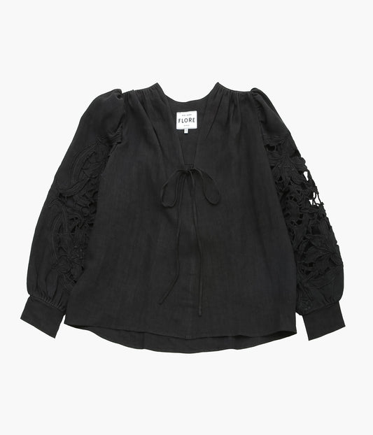 MAISON FLORE ''BLEUET BLOUSE'' (BLACK 2)