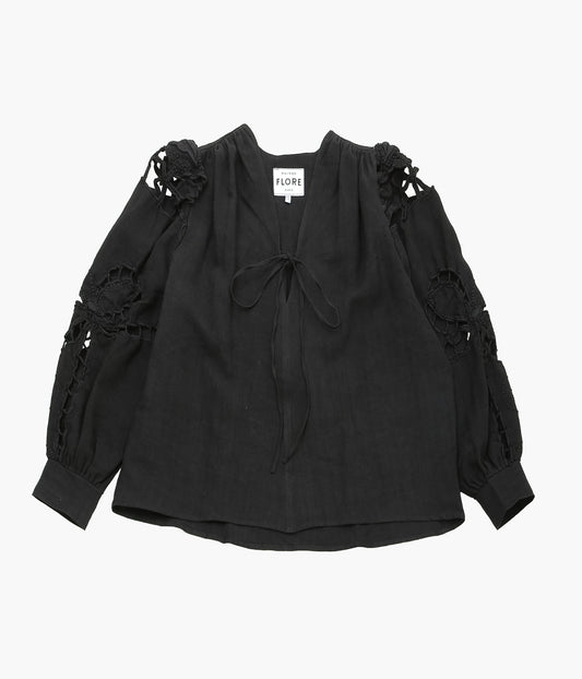 MAISON FLORE ''BLEUET BLOUSE'' (BLACK 3)