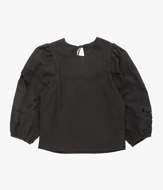 MAISON FLORE ''CAMELIA TOP'' (BLACK 6)