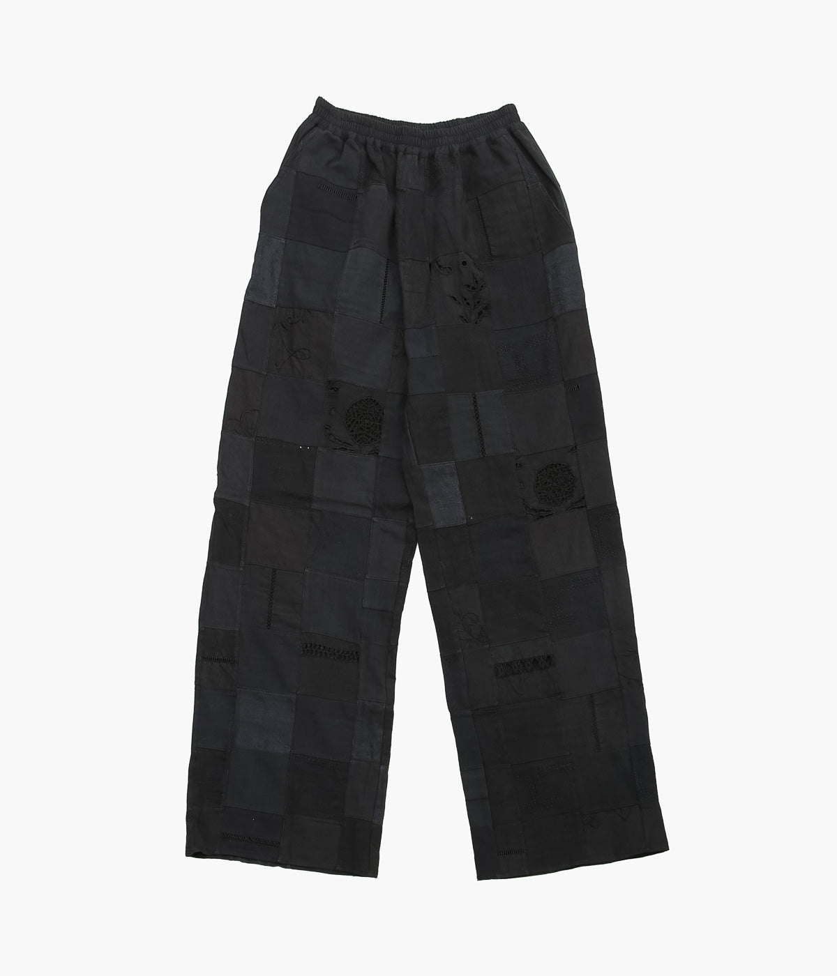 MAISON FLORE ''PIVOINE PATCHWORK PANTS'' (BLACK 1)