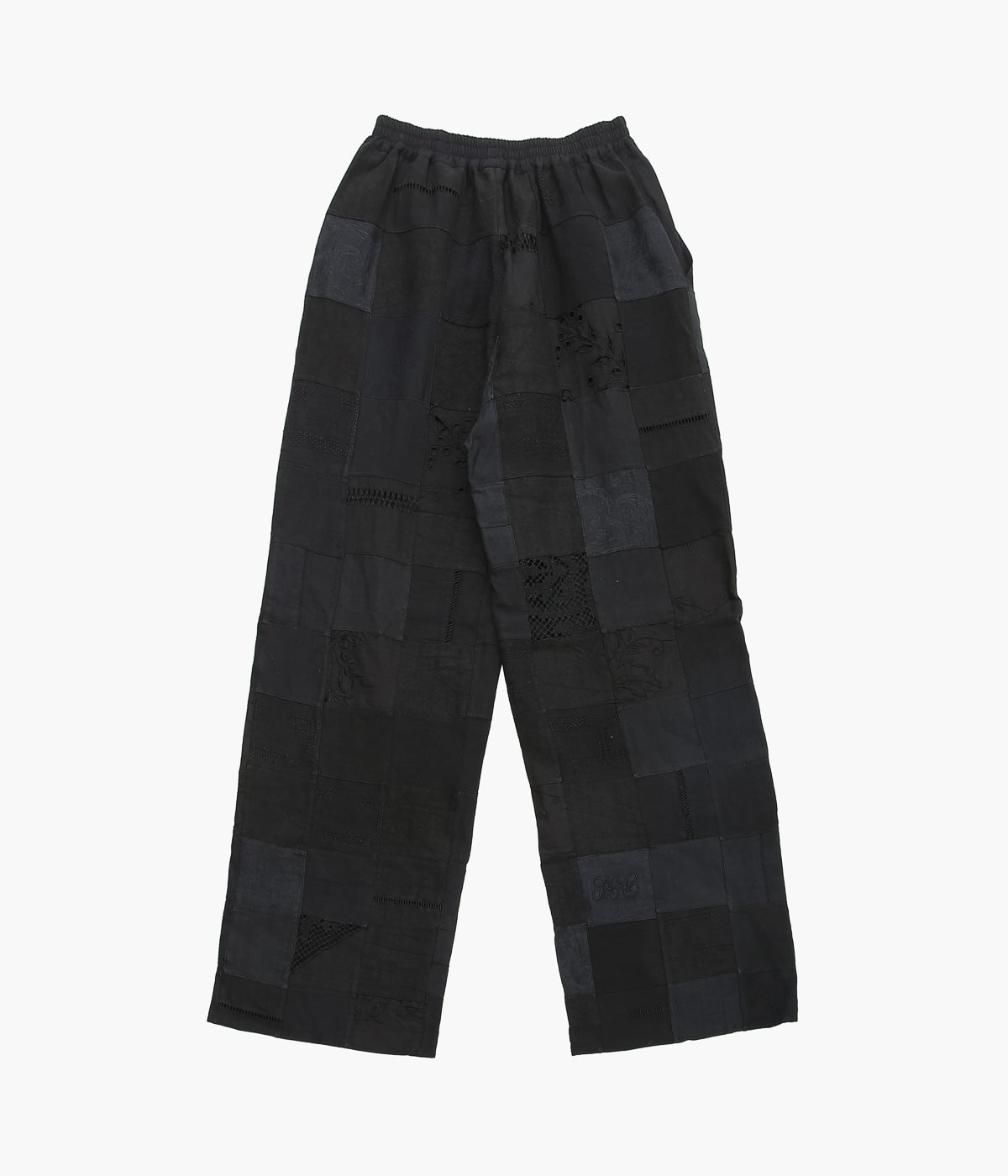MAISON FLORE ''PIVOINE PATCHWORK PANTS'' (BLACK 1)