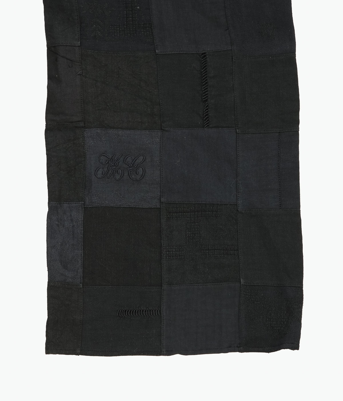 MAISON FLORE ''PIVOINE PATCHWORK PANTS'' (BLACK 1)