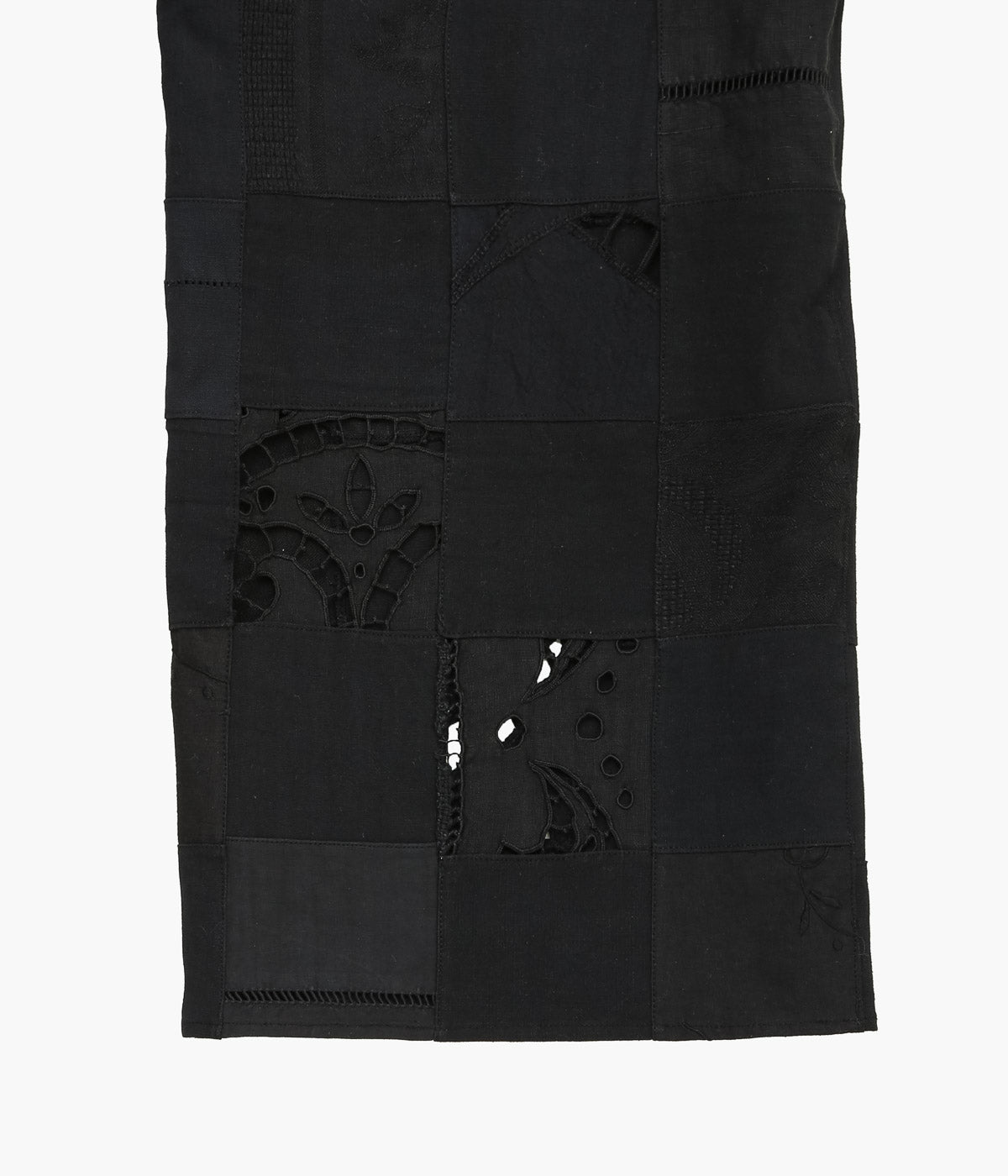 MAISON FLORE ''PIVOINE PATCHWORK PANTS'' (BLACK 2)