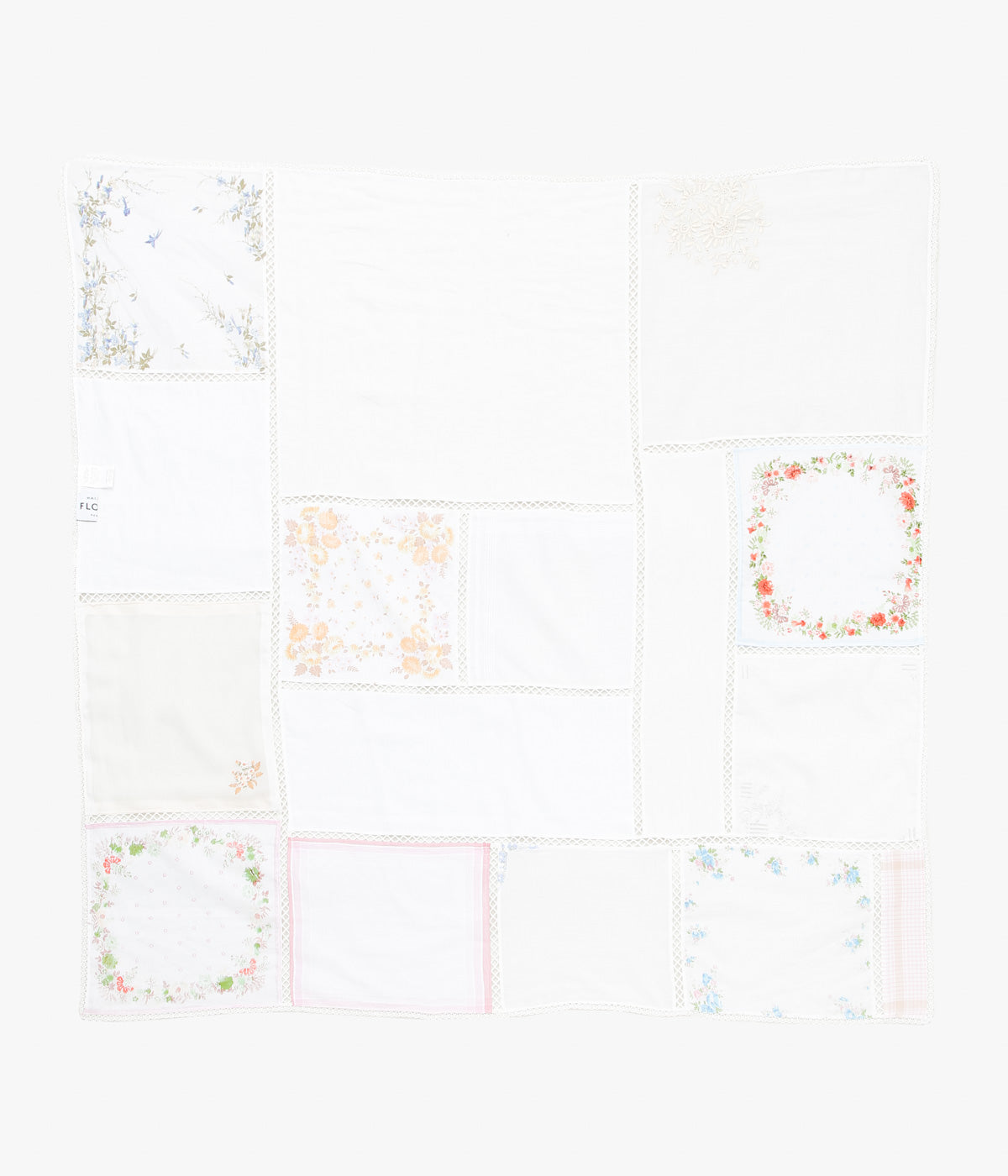 MAISON FLORE ''ROMARIN SQUARE SCARF 120'' (WHITE 1)
