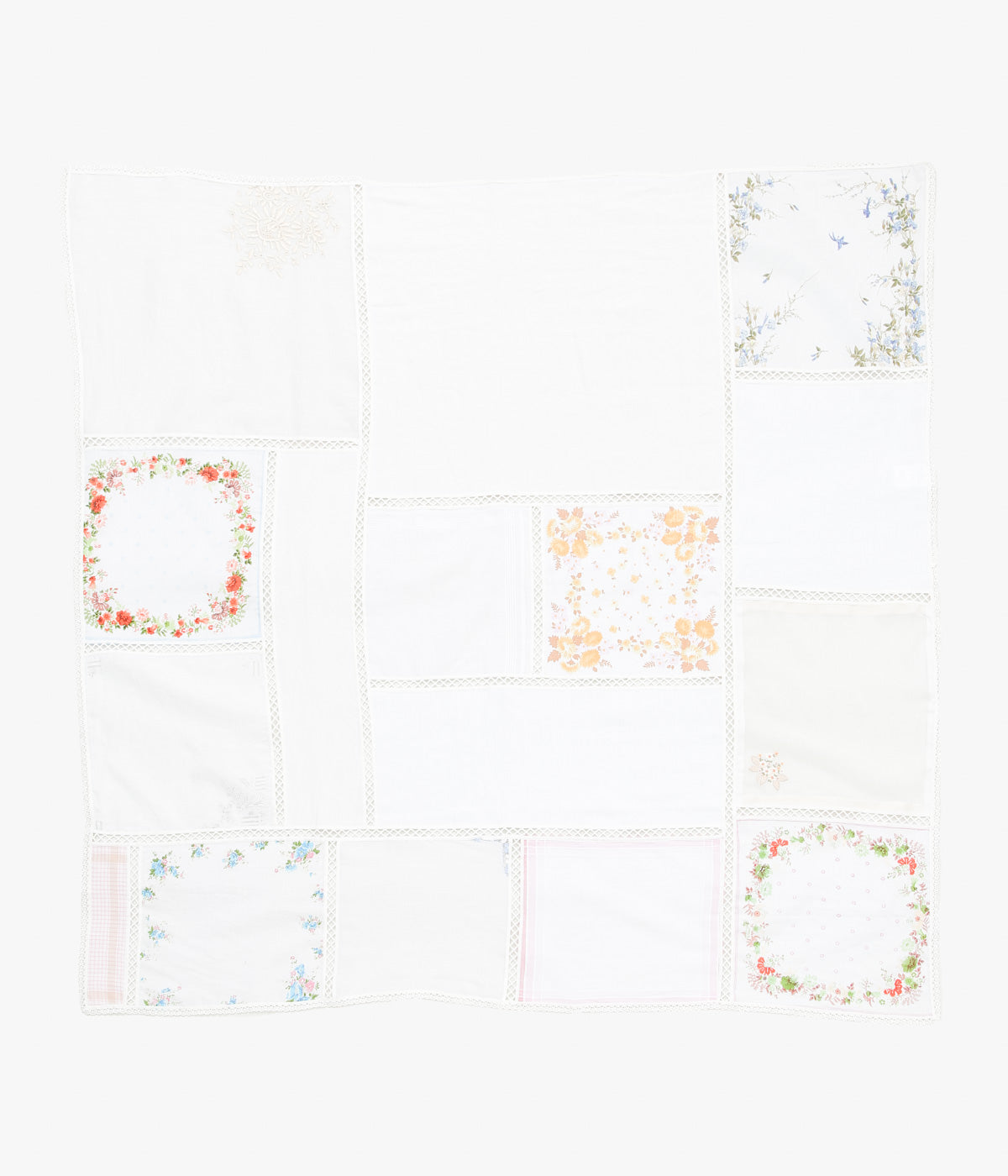 MAISON FLORE ''ROMARIN SQUARE SCARF 120'' (WHITE 1)