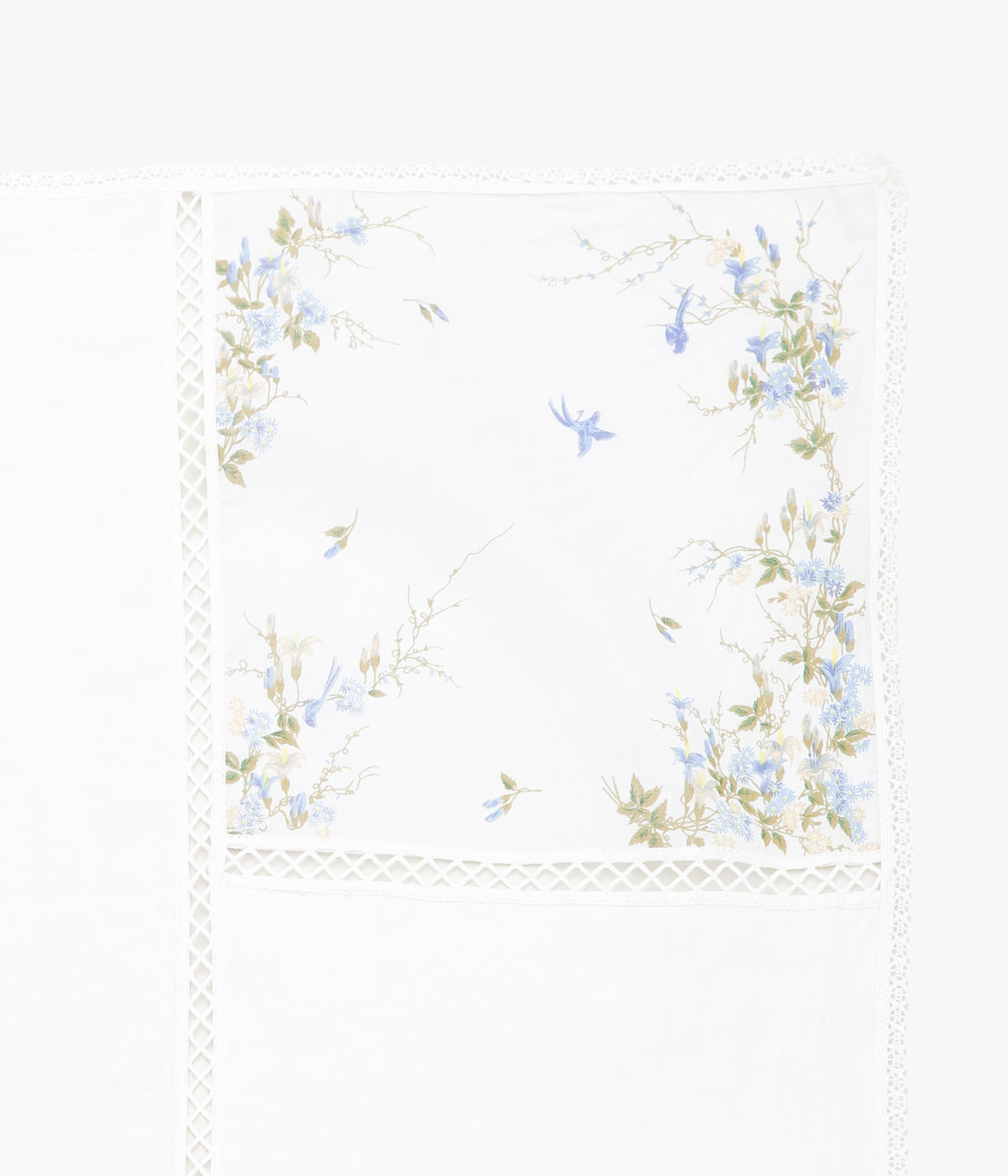 MAISON FLORE ''ROMARIN SQUARE SCARF 120'' (WHITE 1)
